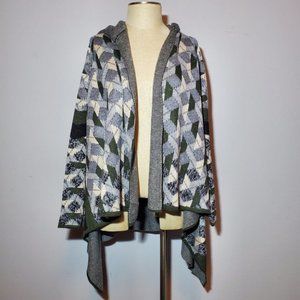 Vertigo hooded drape cardigan S NWT
